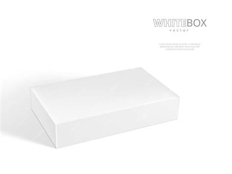 3d white box with shadow isolated on background | Premium Vector