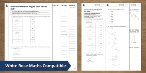 👉 Draw and Measure Angles from 180° to 360°