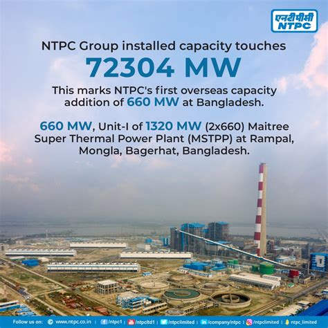 NTPC Marks Major Milestone with 72304 MW Installed Capacity, Including ...