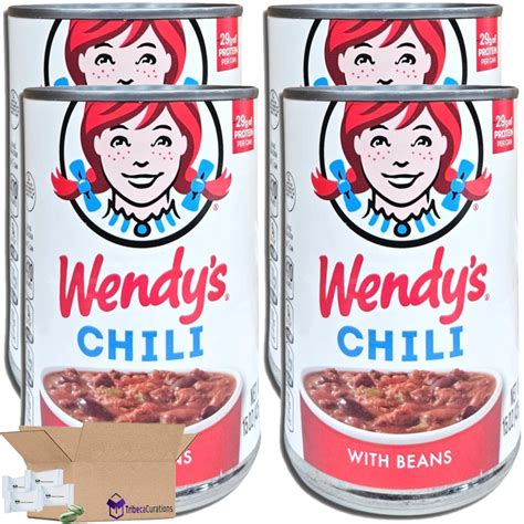 Wendy Chili With Beans Value Pack, 15oz Can Pack of 4, Convenient for ...