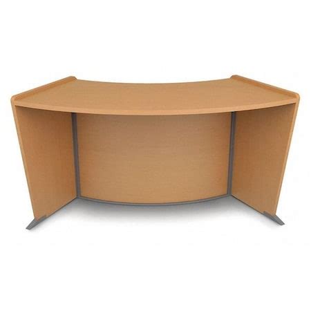 Ofm Ada Curved Reception Station, Maple 55490-MPL | Zoro