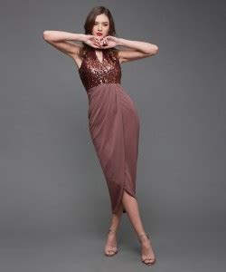 Miss Chase Women Asymmetric Maroon Dress - Buy Miss Chase Women ...