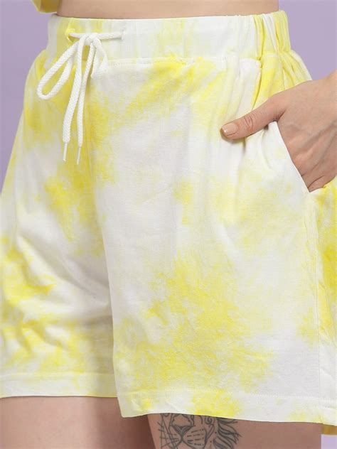 Tie & Dye Jersey Crop Top And Shorts Co-ord Set – rigoindia