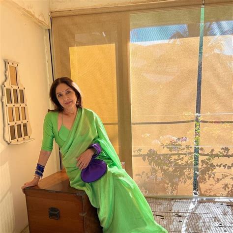 Neena Gupta wore a chic emerald green Raw Mango sari perfect for summer ...