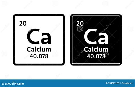Calcium Symbol. Chemical Element of the Periodic Table Stock Vector - Illustration of calcium ...