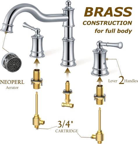 Buy WINKEAR Roman Bathtub Faucet Deck Mount Tub Faucet for Bathroom ...