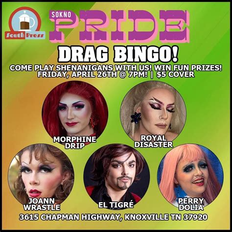 Drag Bingo at South Press, South Press, Knoxville, 26 April 2024 ...
