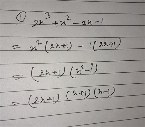 Factorise : 2x^3+x^2−2x−1 - Brainly.in