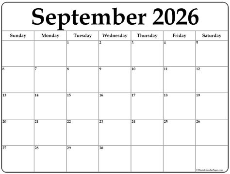 September 2026 calendar | free printable calendars