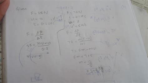a force of 25n acting on body at rest for 0.2s and a force of 70n acts ...