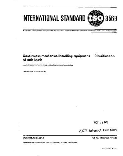 ISO 3569:1976, Continuous mechanical handling equipment ...