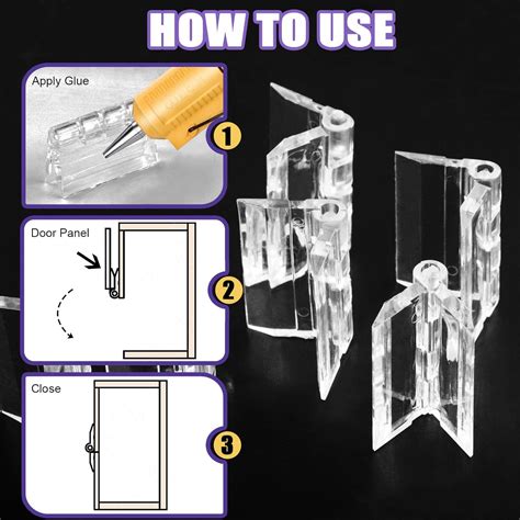 Buy Swpeet 60Pcs Acrylic Mini Hinge and Clear Acrylic Hinges Hasp with ...