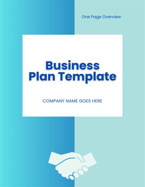 One Page Business Plan 的图像结果