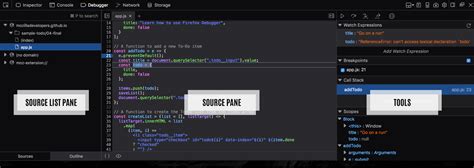 Firefox JavaScript Debugger 的图像结果