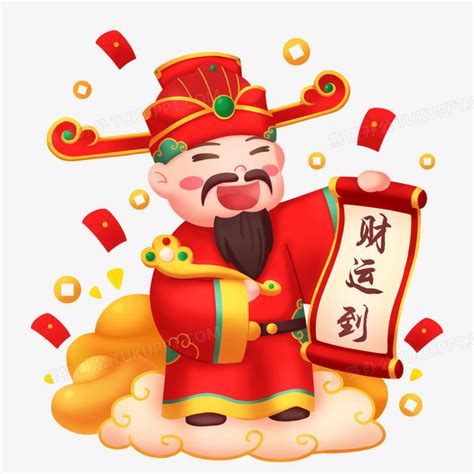 中国风初五迎财神海报PSD素材 - 爱图网