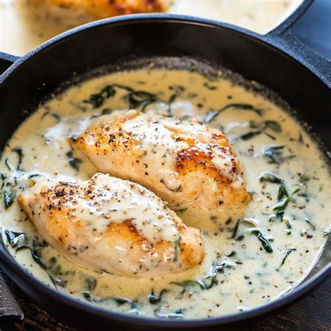 Creamy Garlic Parmesan Chicken with Spinach