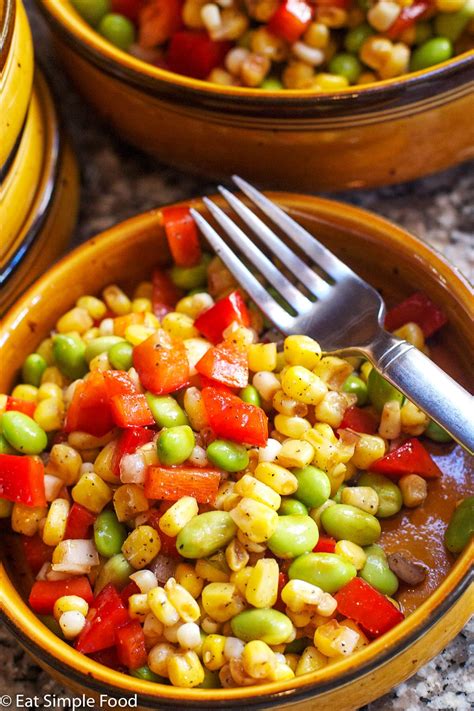 Easy Corn And Edamame Succotash Recipe and Video - Eat Simple Food