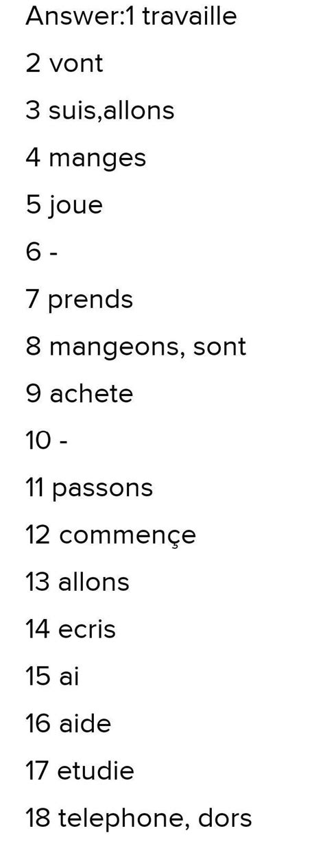 Complétez les phrases avec les verbes donnés la forme convenable aux ...