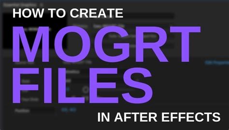 Image result for Mogrt File Tutorial