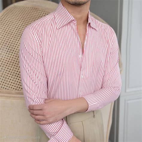 Italian Nova – Classic Pink Pinstripe Old Money Shirt