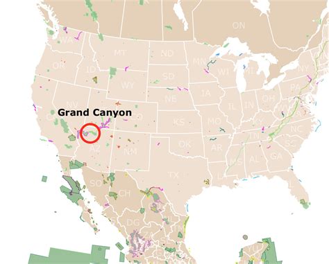 Topographic Map of the Grand Canyon