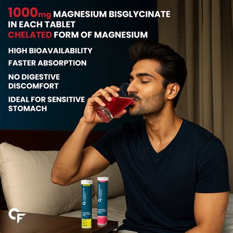 Effervescent Magnesium Bisglycinate 1000 mg — Sleep, & Cramp Support ...