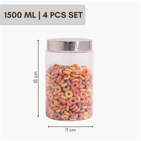 Buy STEELO Homely Set of 4 PET Storage Containers - 1.5L from Steelo at ...