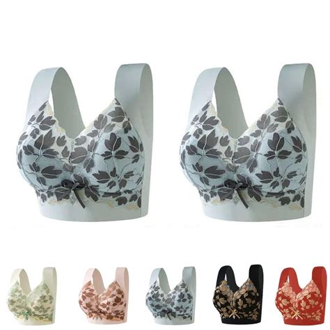 Dorinao 2Pc Plus Size Lace Wireless Sports Vest Bra – Maple Leaf Design ...