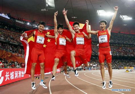 田径世锦赛男子4X100米接力决赛：中国队获银牌- China.org.cn