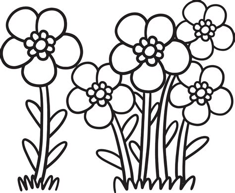 Spring Flower Coloring Page