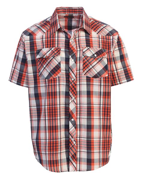 Gioberti Mens Western Cowboy Short Sleeve Shirt with Snap Buttons ...