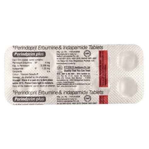 Perindprim Plus Strip Of 10 Tablets: Uses, Side Effects, Price & Dosage ...