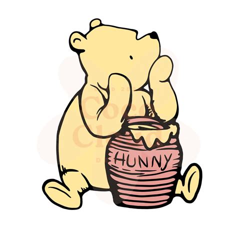 Classic Winnie Pooh Honey Pot PNG Cutout Art Clipart - Etsy UK