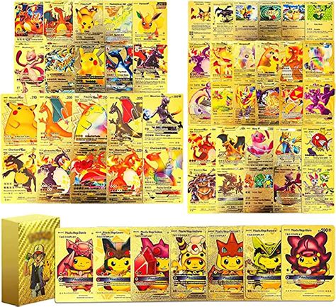 Buy 110 PCS TCG Gold Foil Assorted Cards ( GX Rare Cards V Series Cards ...