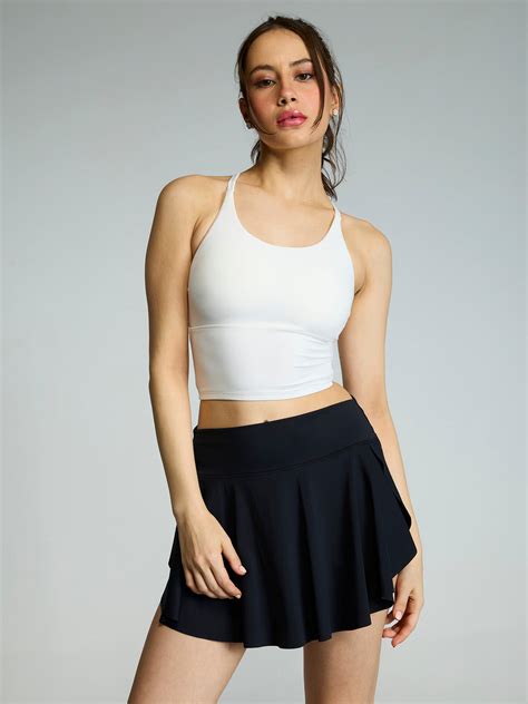 White Cross Back Sports Bra | Simple Elegance | CavaAthleisure |Shop ...