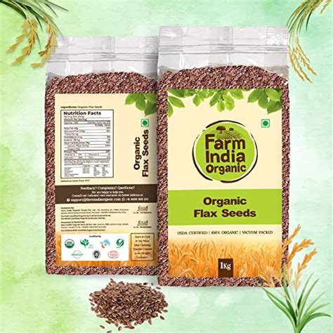 Buy Organic Flax Seeds | USDA Organic | Vacuum Packed | 1 kg – Farm ...
