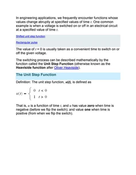 Unit Step Function 的图像结果