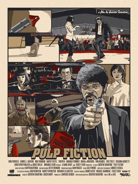 Pulp Fiction - Samuel L Jackson - Tallenge Quentin Tarantino Hollywood ...