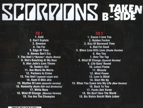 Scorpions スコーピオンズ Taken B-Side 裏BEST 裏ベスト 2枚組 ジャーマンメタル | コレクターズCD・DVD ...