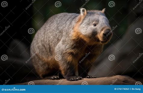 A Beautiful Photograph of Northern Hairy-nosed Wombat Stock ...