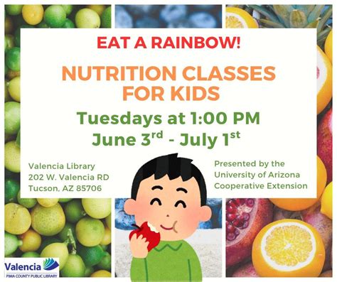 Eat a Rainbow! Nutrition Classes for Kids, 202 W Valencia Rd, Tucson ...