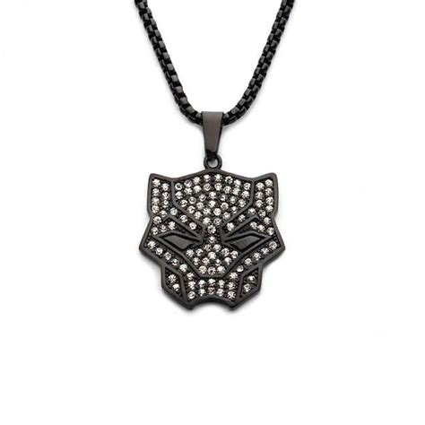 Black Panther 856594 Black Panther Mask Logo Pendant Necklace - Walmart.com