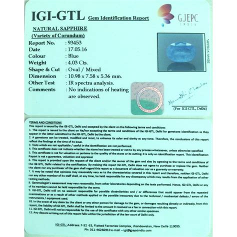 4.47 NATURAL blue SAPPHIRE with Govt Lab Certified-(8991) | Gem Selections