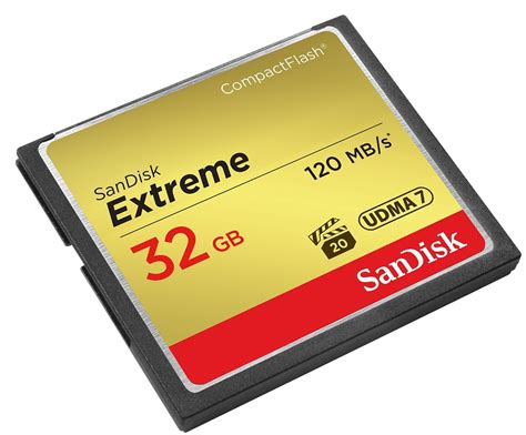 SanDisk Extreme 32GB CompactFlash Memory Card UDMA 7 Speed Up To 120MB ...