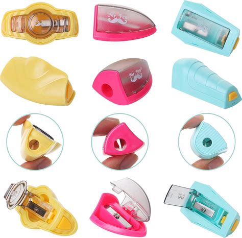 Mr. Pen- Cute Pencil Sharpeners, 6 Pcs, Colorful Pencil Sharpeners with ...