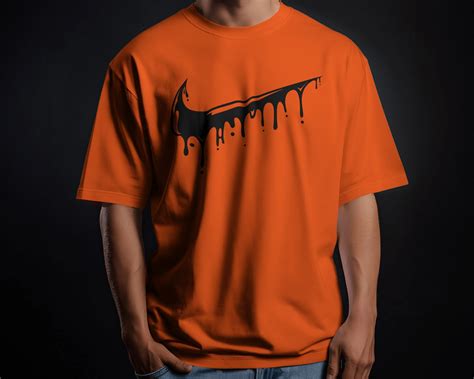 Orange Oversized Tshirt Drip Tick 240 GSM – Gizmoz.in