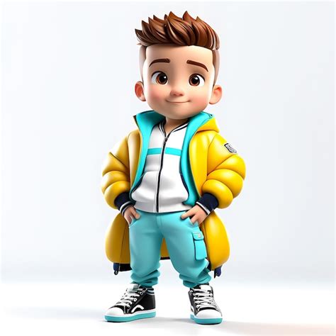 3d cartoon character white background 3d cartoon characters wearing ...