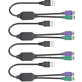 DaFuRui 4Pack USB to PS2 Adapter Convert PS2 Keyboard Mouse to USB ...
