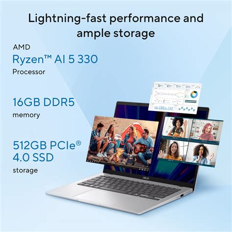 ASUS VIVOBOOK 14 M1407KA-LY131WS [AI R5-330/16GB/512GB SSD/WIN11 HOME+