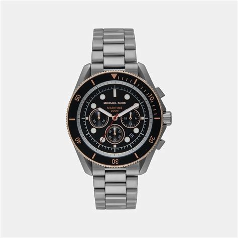 Michael Kors Maritime Men Black Chronograph Watch MK9204 – Just In Time